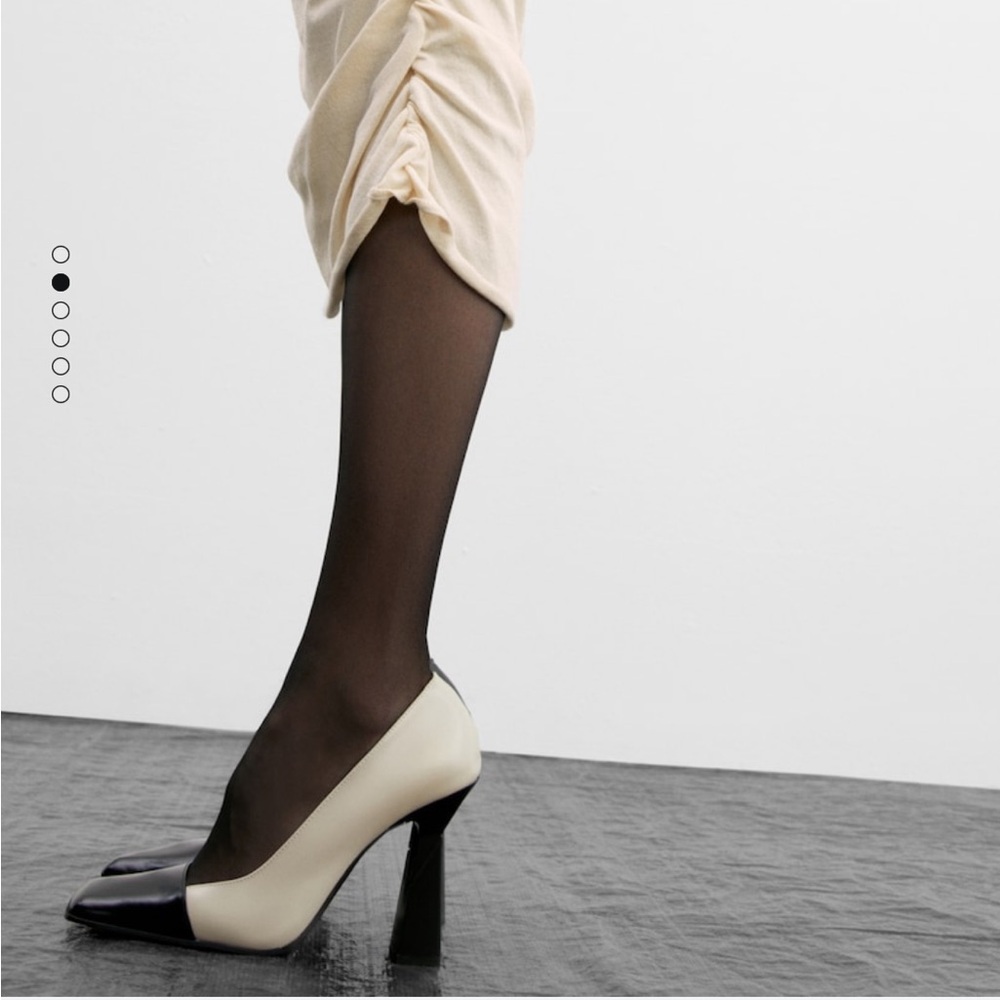 Mango Two-Tone Asymmetrical Heels